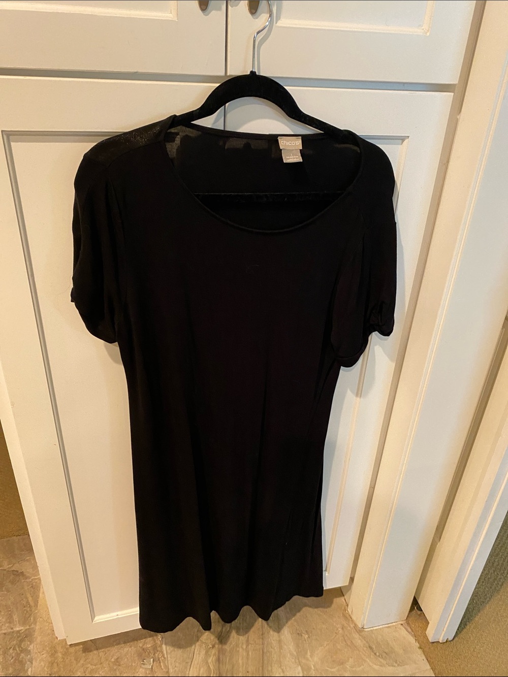 Chico's Black Knit MIDI dress